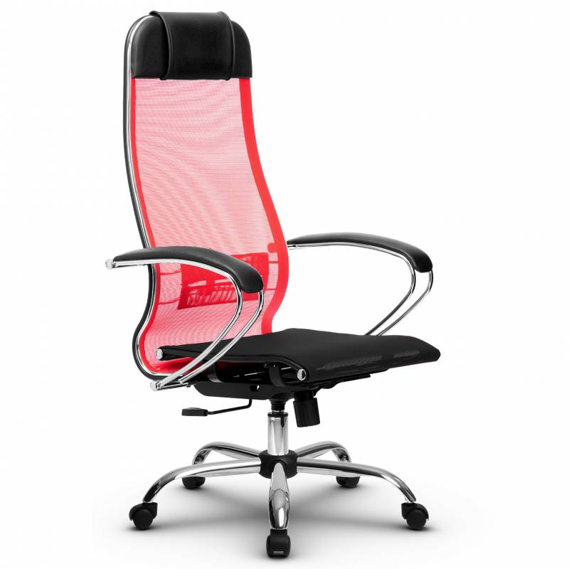Эргономичное кресло руководителя Метта комплект 4 черно-красное ch главное фото
