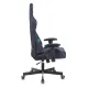 Кресло игровое геймерское Бюрократ VIKING KNIGHT LT27 FABRIC синий крестовина металл. Фото товара с разных ракурсов.