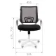 Офисное кресло CHAIRMAN 696 Россия белый пластик ткань ТВ красный. Фото товара с разных ракурсов.